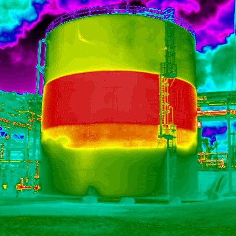 Thermal image of silo